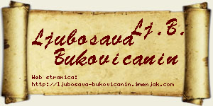 Ljubosava Bukovičanin vizit kartica